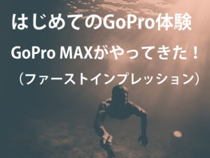 はじめてのGoPro体験　GoPro MAXがやってきた！（ファーストインプレッション）